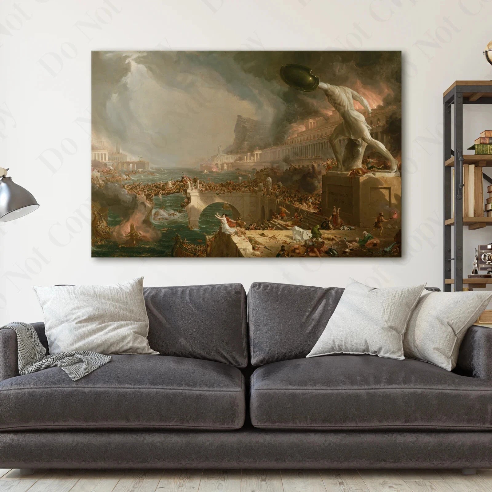 The Course of Empire - Destruction Painting Canvas Print Wall Art