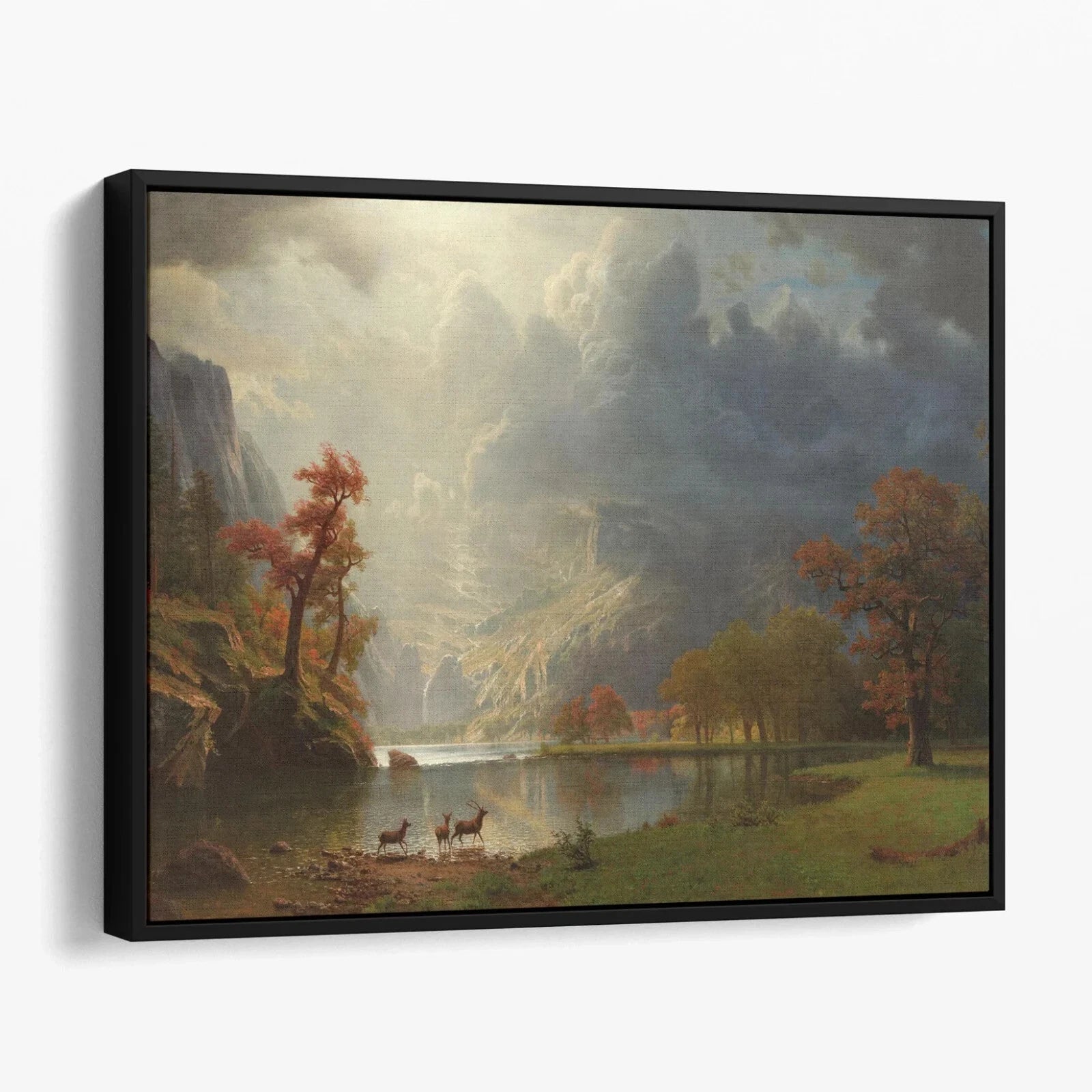 Nevada Morning (1870) by Albert Bierstadt Landscape Canvas Print Wall Art