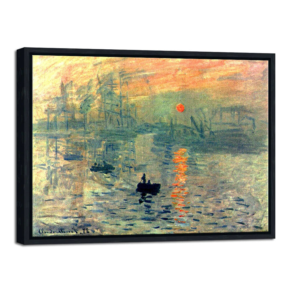 Canvas Print Monet Painting Repro Wall Art Home Decor Sunrise Picture