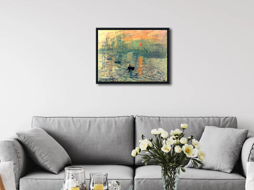 Canvas Print Monet Painting Repro Wall Art Home Decor Sunrise Picture
